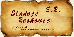Sladoje Resković vizit kartica
